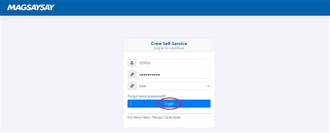www magsaysaycareers com online application login|Crew Self.